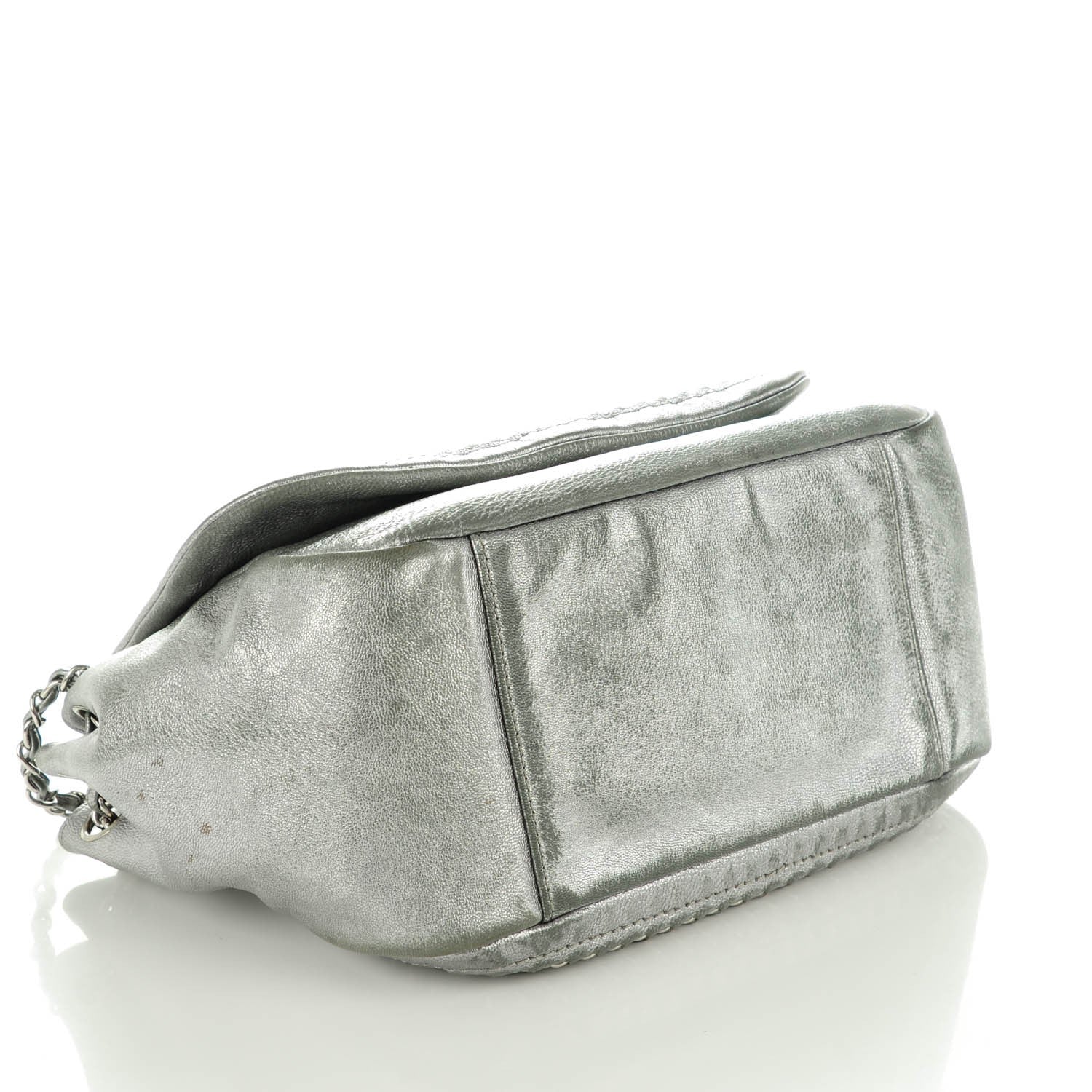 Chanel Metallic Goatskin Luxe Ligne Flap Silver 4 of 9