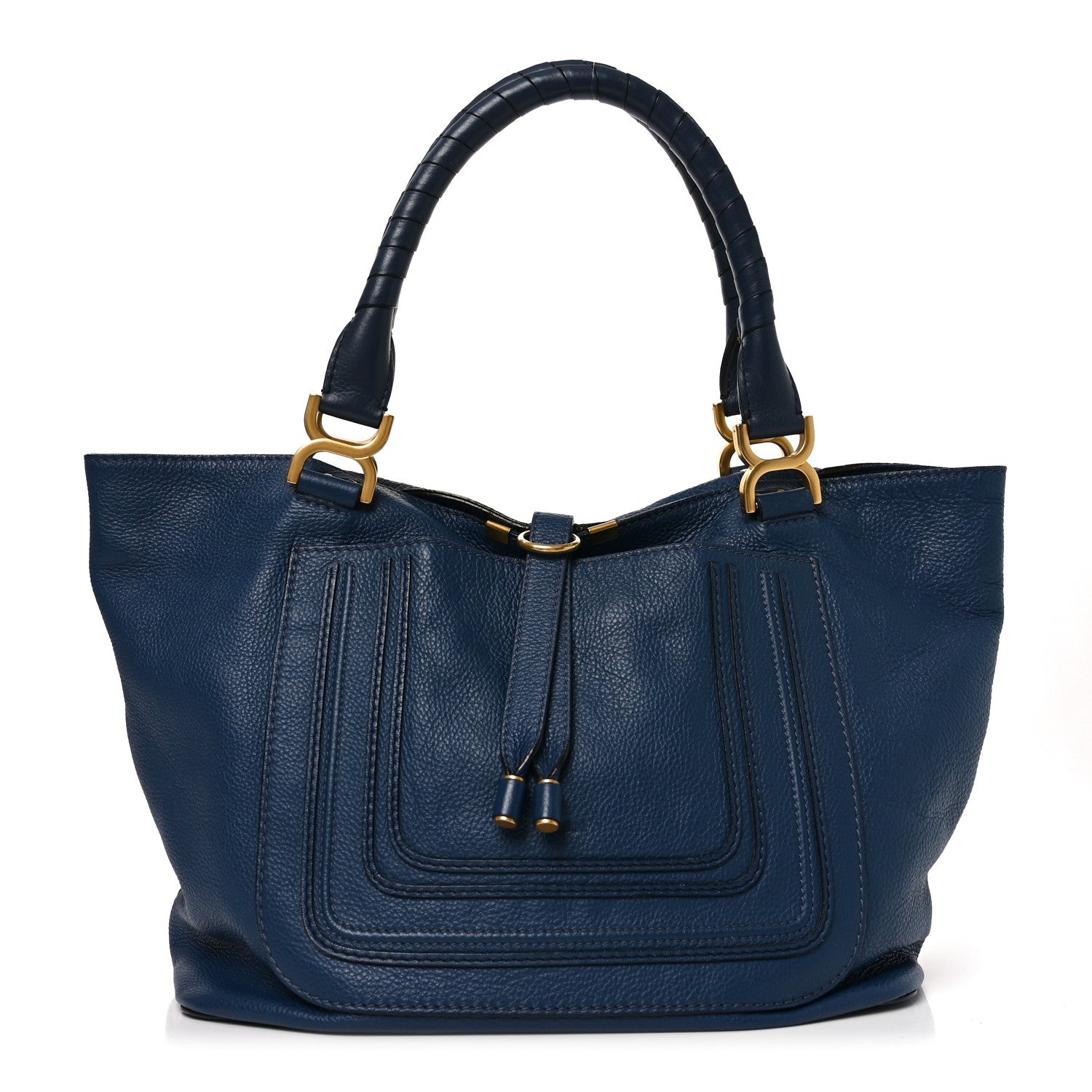 Chloe Calfskin Large New Marcie Tote Royal Navy 1 of 11