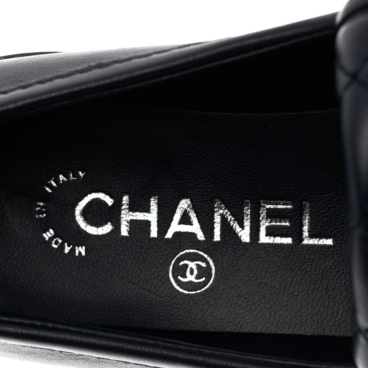 Chanel Lambskin Quilted CC Turnlock Loafers 37 Navy 6 of 10