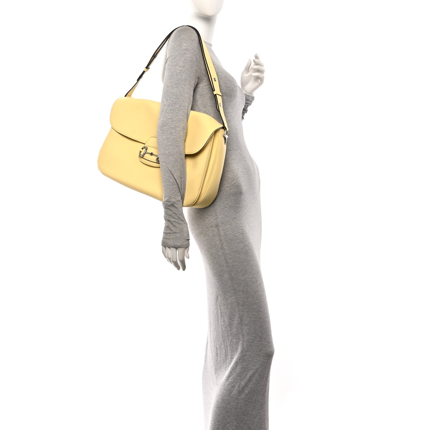 Calfskin Large Aura Horsebit 1955 Shoulder Bag Butter
