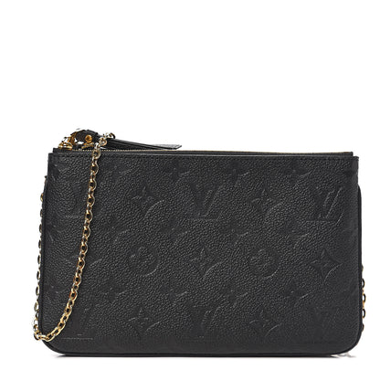 Louis Vuitton Empreinte Double Zip Pochette Black 1 of 11
