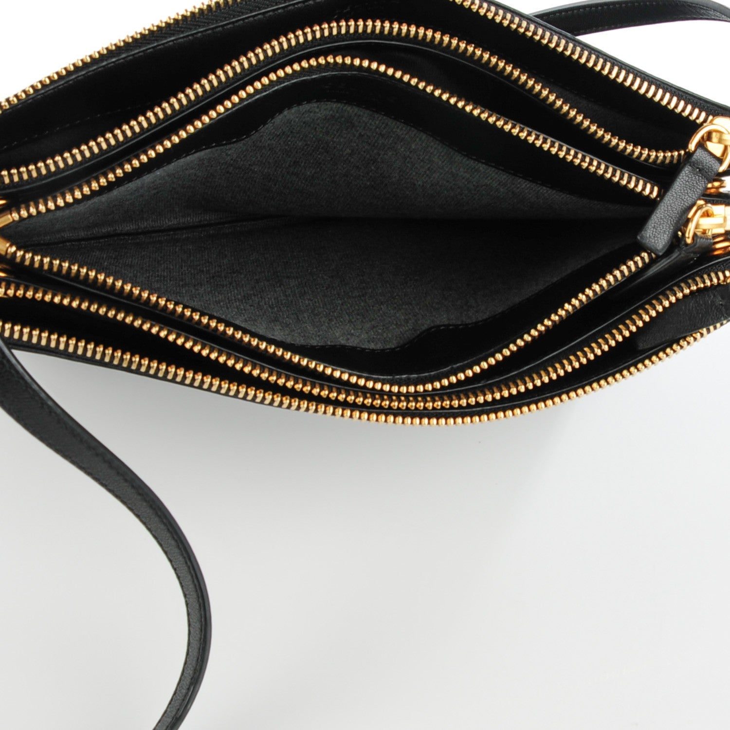 Celine Lambskin Large Trio Crossbody Bag Black 5 of 8