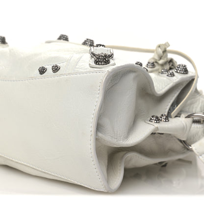 Balenciaga Agneau Arena Crystal Neo Cagole Handbag XS Optic White 18 of 25
