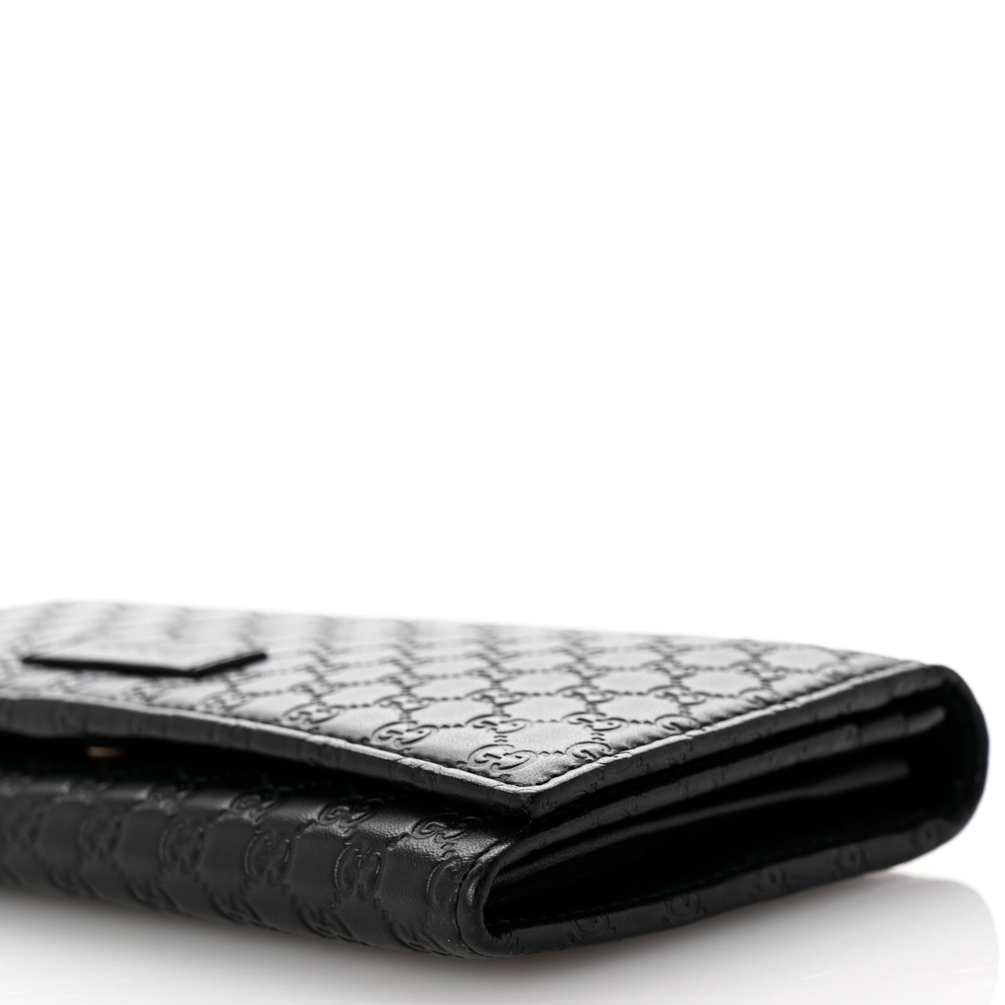 Soft Microguccissima Continental Wallet Black