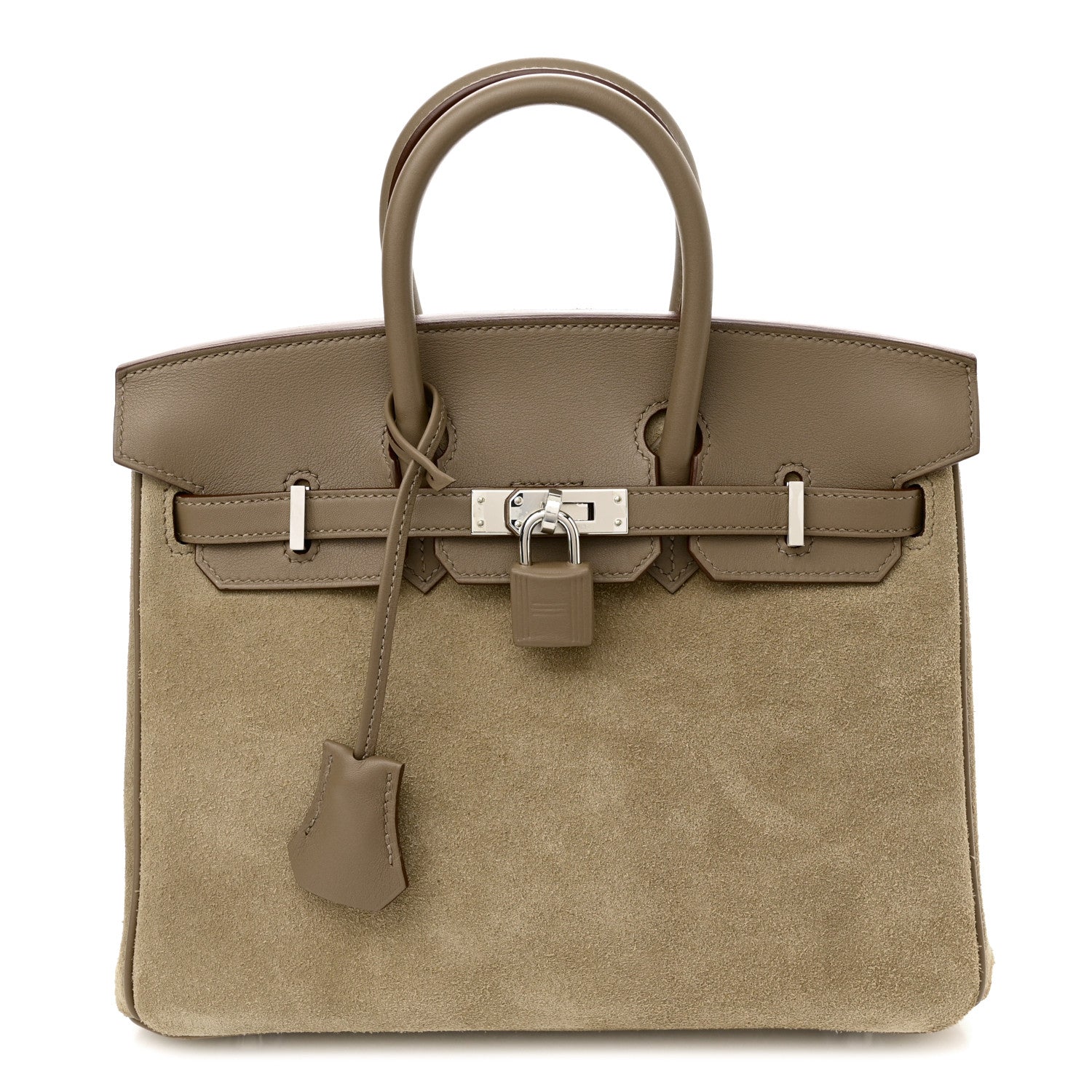 Hermes Veau Doblis Swift Grizzly Birkin 25 Etoupe 1 of 12