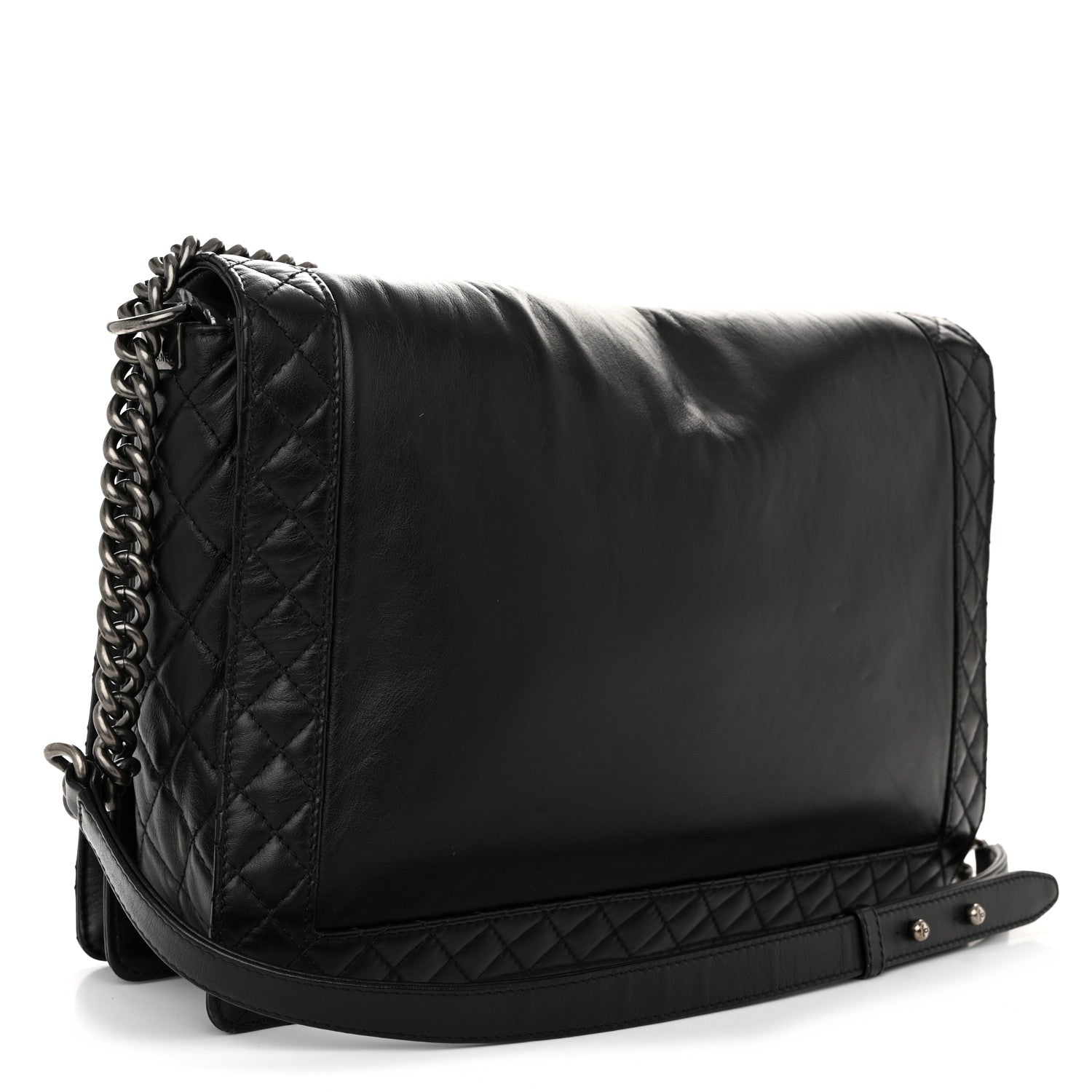 Chanel Calfskin Enchained XL Boy Flap Black 3 of 9