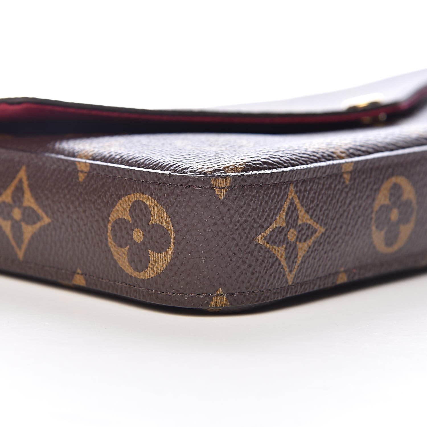 Louis Vuitton Monogram Pochette Felicie Chain Wallet Fuchsia 10 of 13