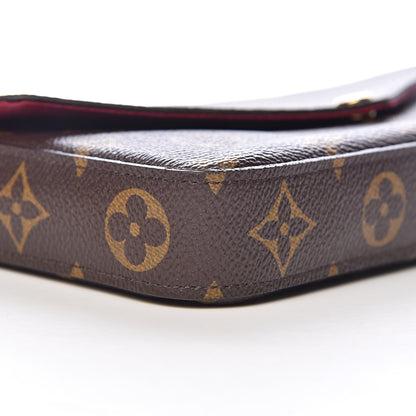 Louis Vuitton Monogram Pochette Felicie Chain Wallet Fuchsia 10 of 13