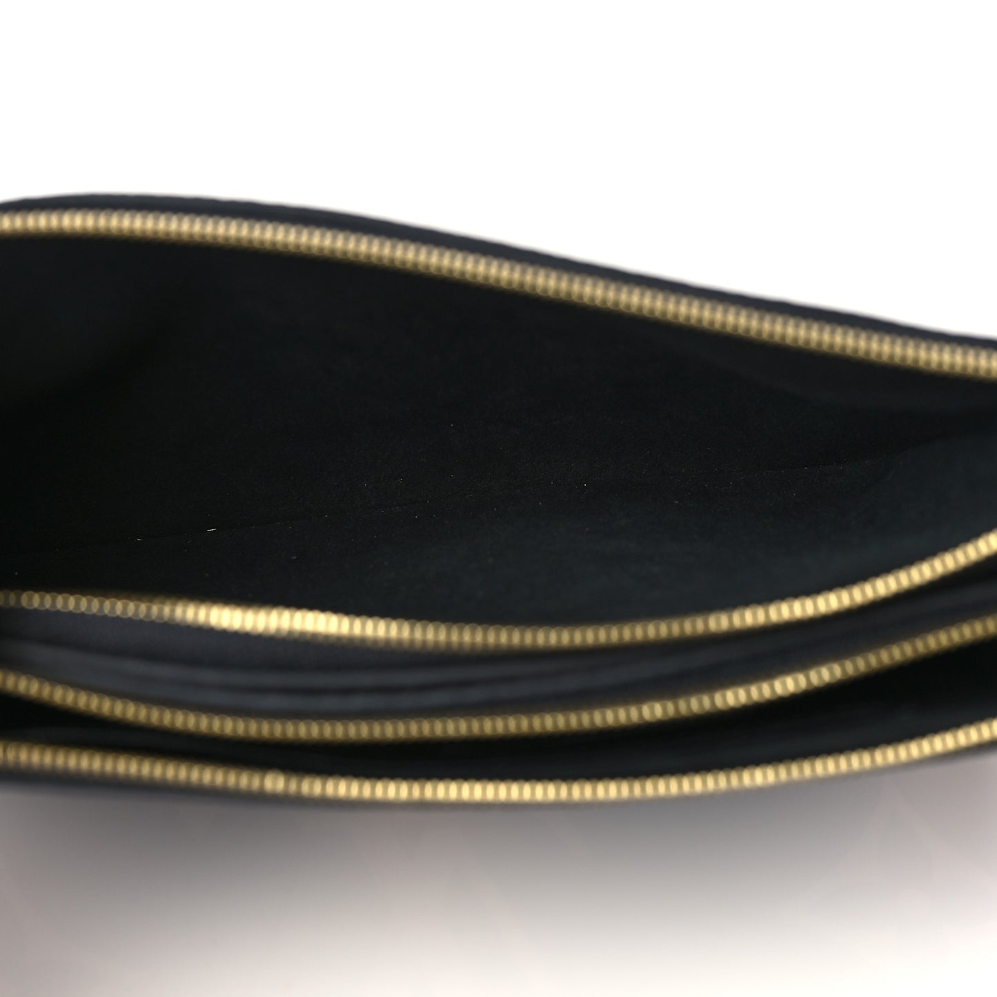 Empreinte Monogram Giant Double Zip Pochette Black Cream