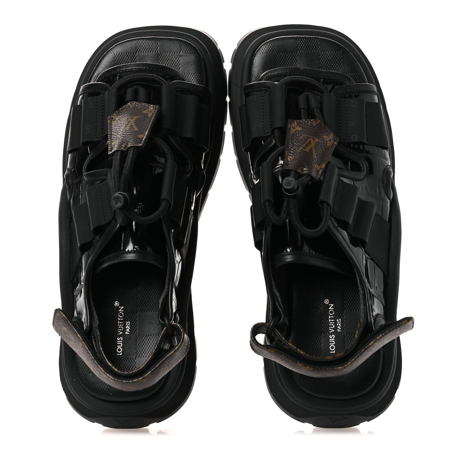 Lambskin Sunset Comfort Platform Sandals 38 Black