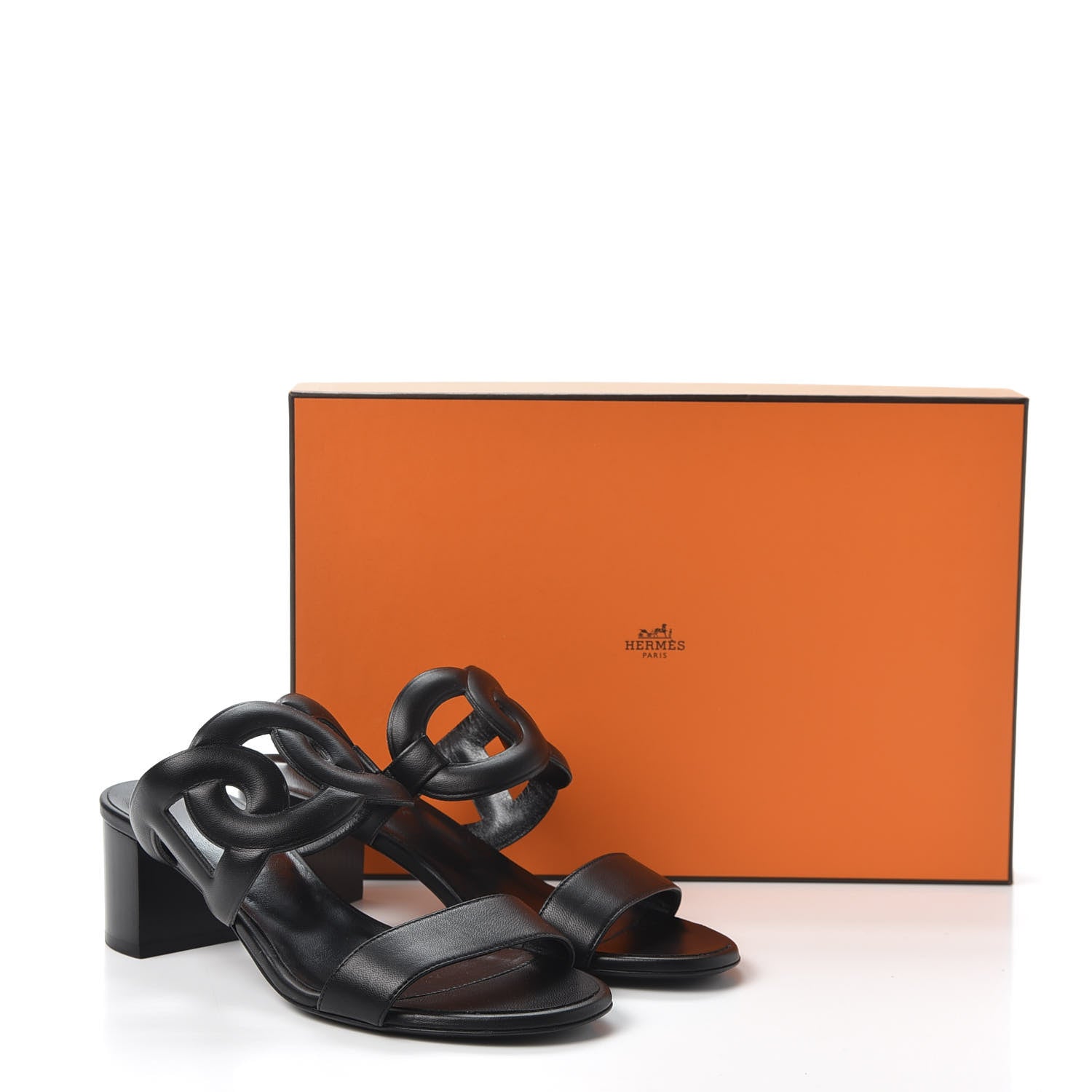Hermes Nappa Bikini Sandals 36.5 Black 10 of 10
