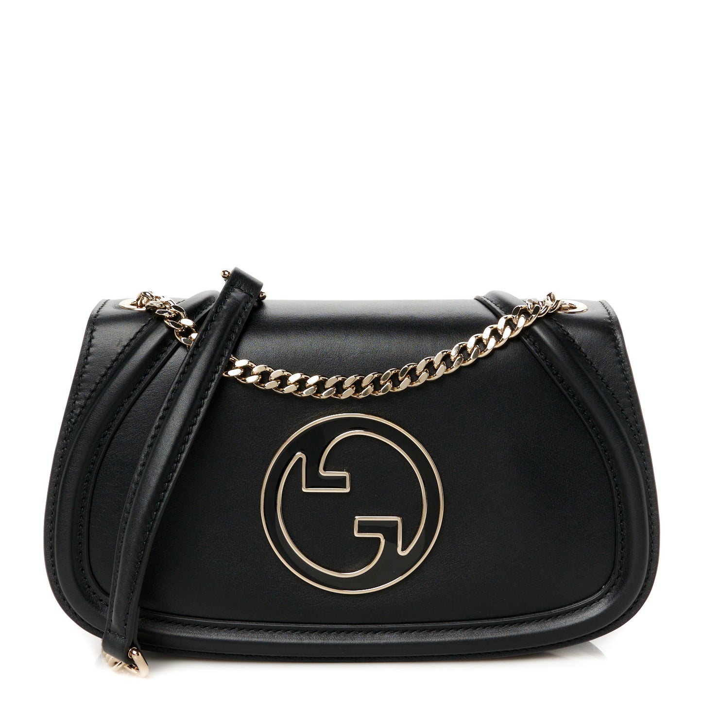 Calfskin Blondie Medium Shoulder Bag Black