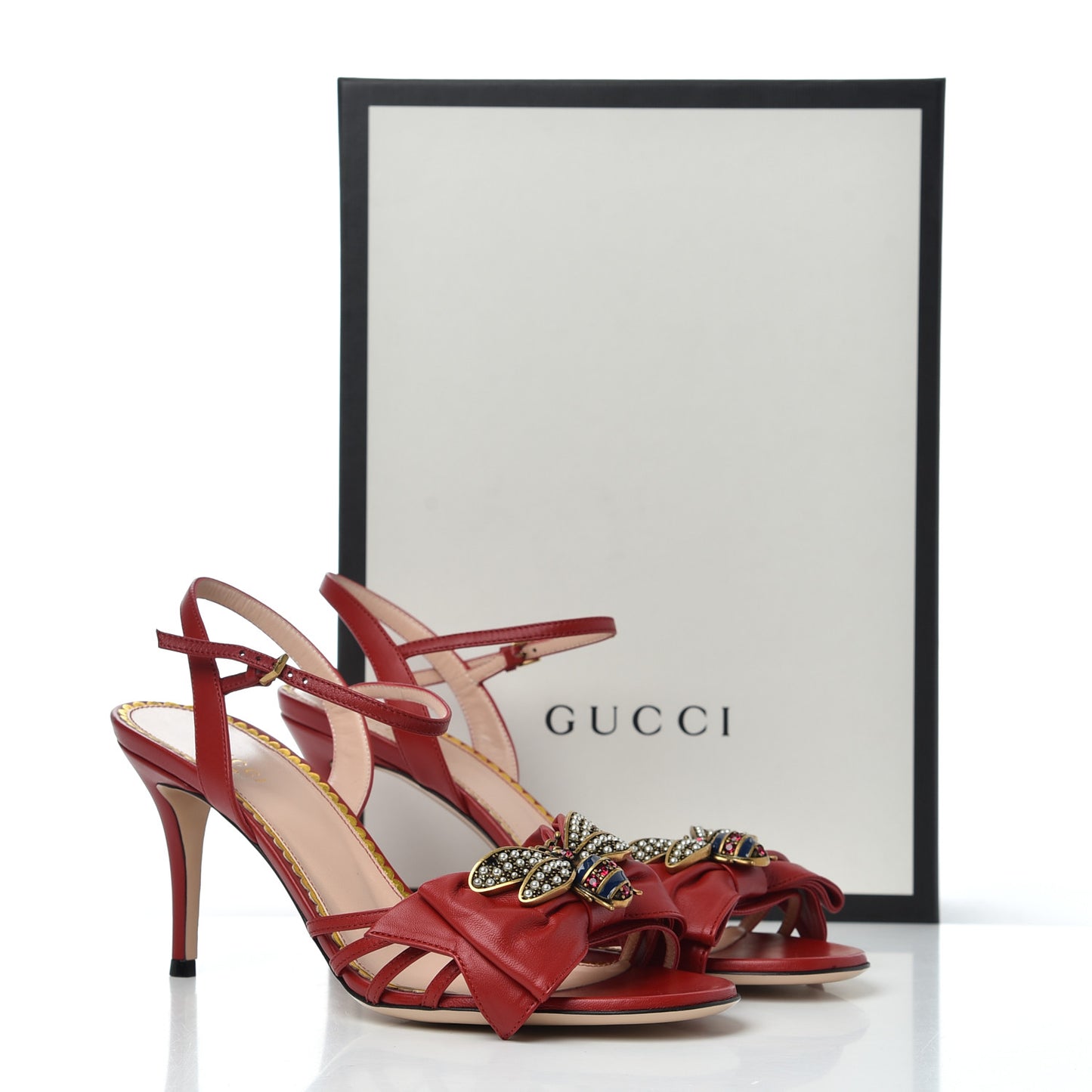 Nappa Queen Margaret Mid Heel Sandals 40 Hibiscus Red
