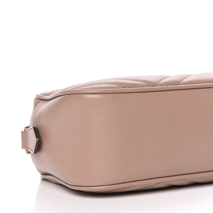 Gucci Calfskin Matelasse Small GG Marmont Chain Shoulder Bag Taupe 8 of 10