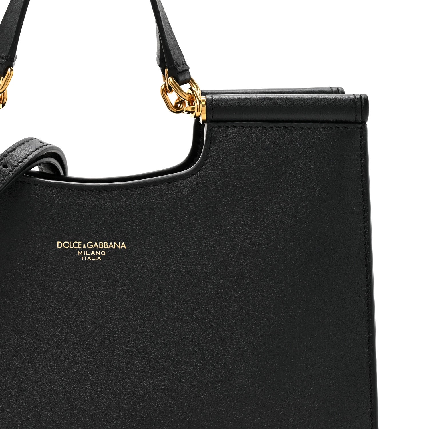 Dolce & Gabbana Calfskin Small Sicily Shopper Bag Black 7 of 14