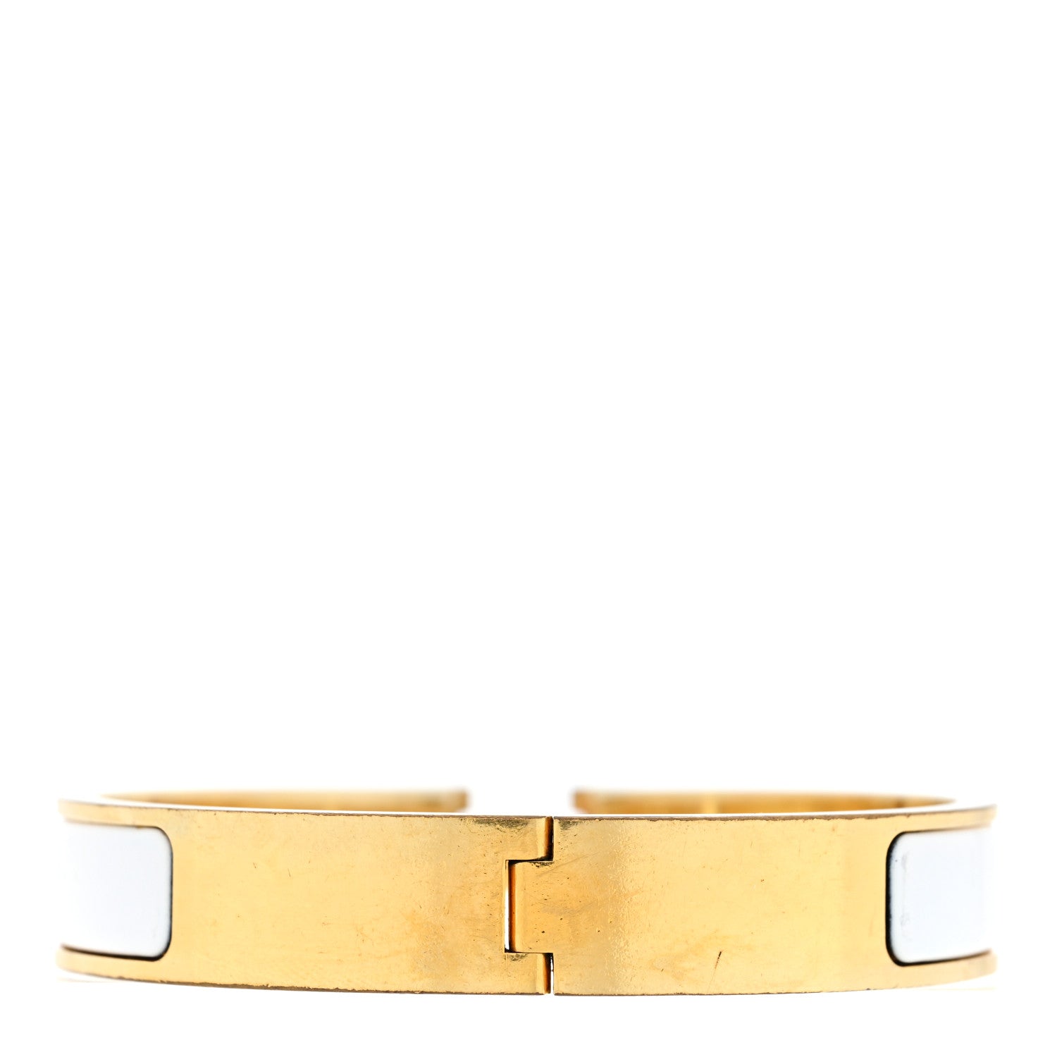 Hermes Enamel Narrow Clic Clac H Bracelet GM White 3 of 4