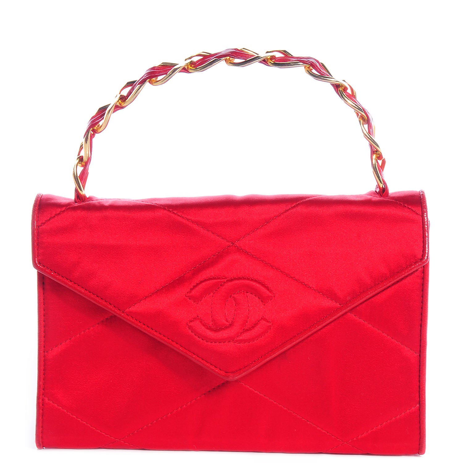 Chanel Satin CC Envelope Flap Red 1 of 7