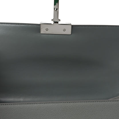 Christian Dior Grained Calfskin 30 Montaigne Chain Flap Bag Grey 12 of 14