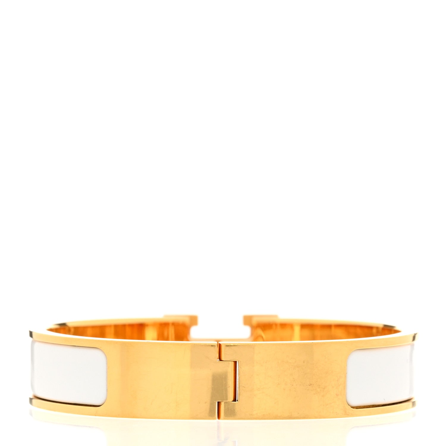 Hermes Enamel Narrow Clic Clac H Bracelet PM White 3 of 5