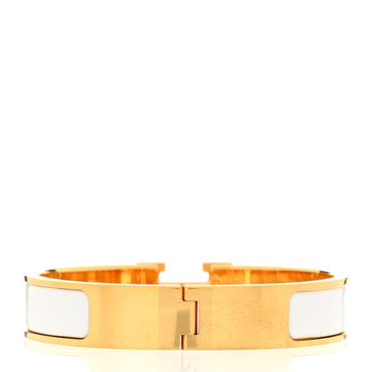 Hermes Enamel Narrow Clic Clac H Bracelet PM White 3 of 5