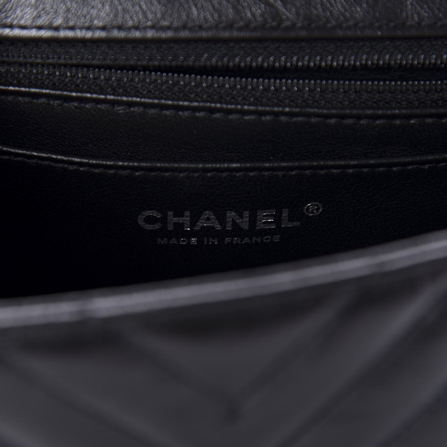 Aged Calfskin Chevron Quilted 2.55 Reissue Mini Flap So Black