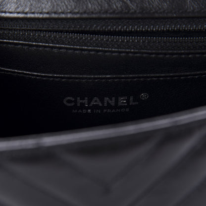 Chanel Aged Calfskin Chevron Quilted 2.55 Reissue Mini Flap So Black 9 of 11