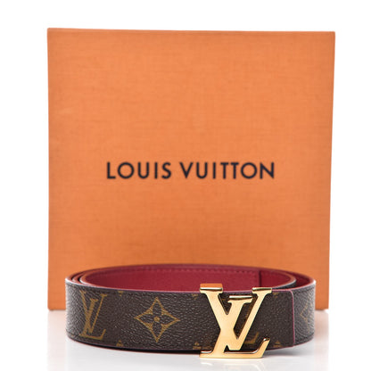 Louis Vuitton Monogram Calfskin 30mm LV Initiales Reversible Belt 90 36 Fuchsia 7 of 7