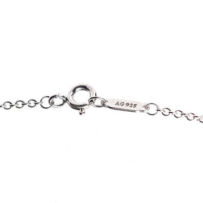 Tiffany Sterling Silver Diamond Small Daisy Key Pendant Necklace 4 of 5