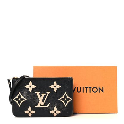 Louis Vuitton Empreinte Monogram Giant Double Zip Pochette Black Cream 12 of 12