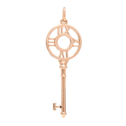 Tiffany 18K Rose Gold Diamond Atlas Key Pendant 3 of 3