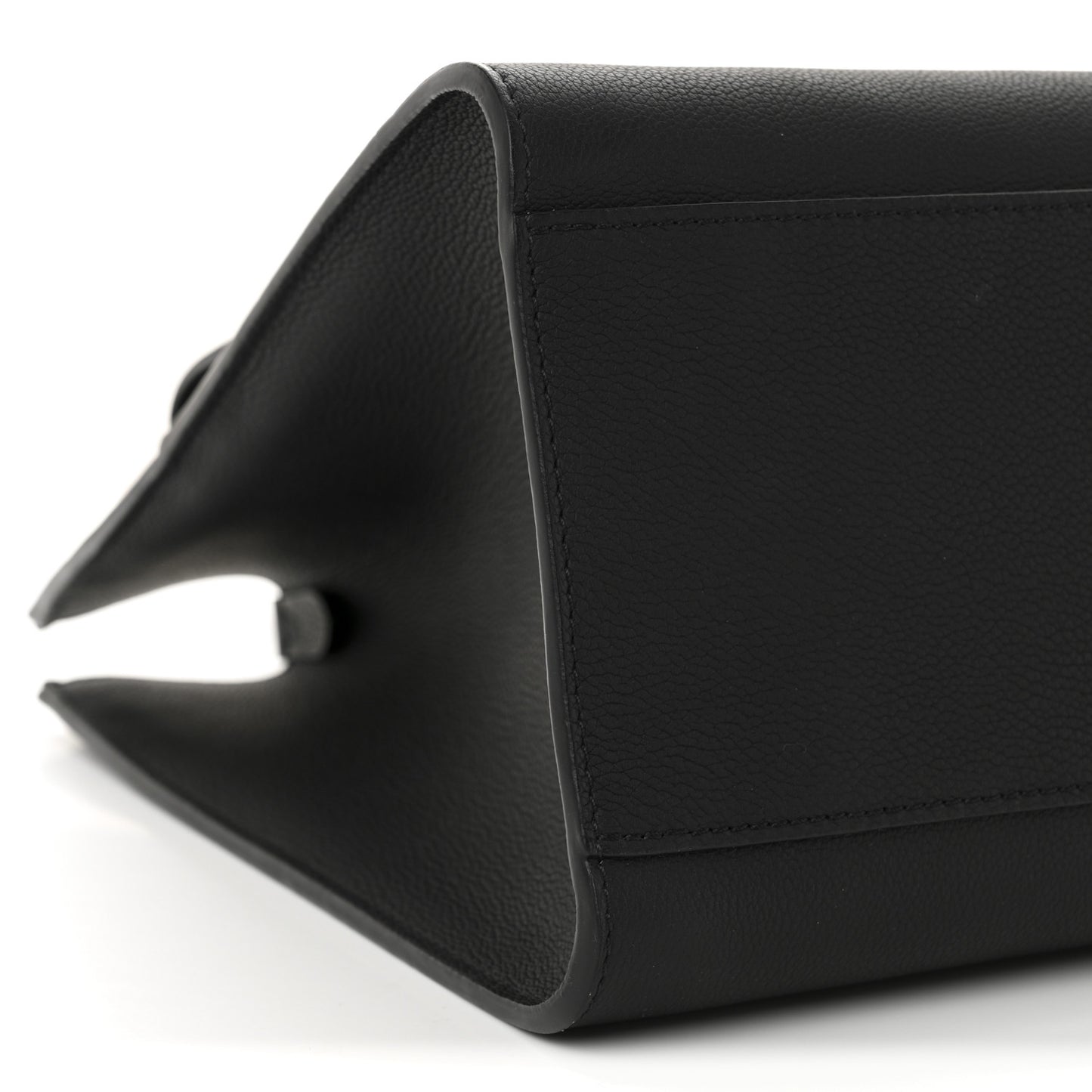 Soft Calfskin Lockme Tote MM Black
