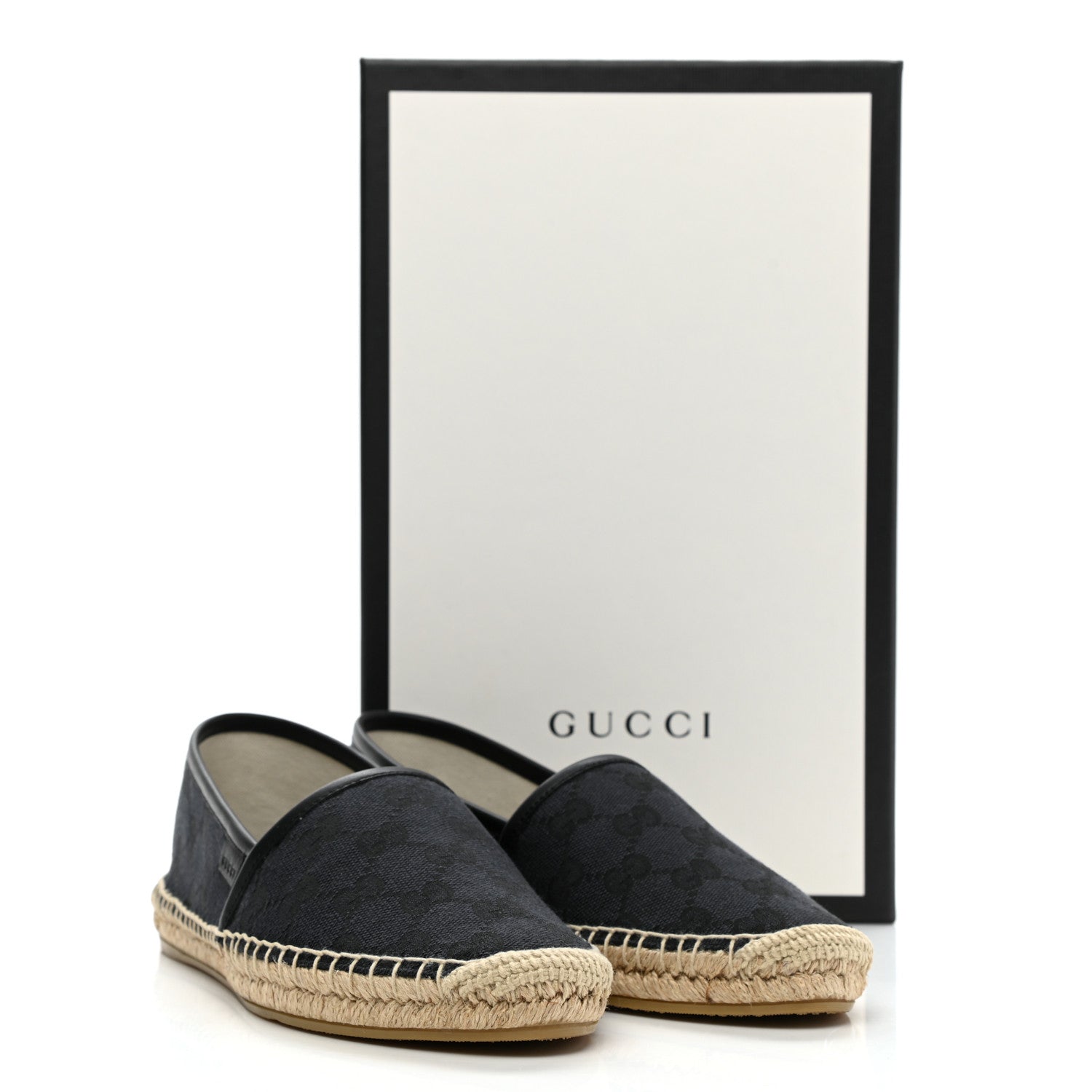 Gucci Monogram Espadrilles 38 Black 9 of 10