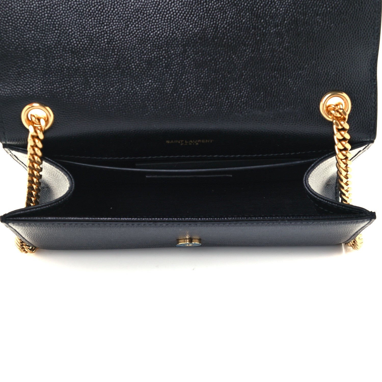 Saint Laurent Grain De Poudre Small Monogram Kate Satchel Black 4 of 10