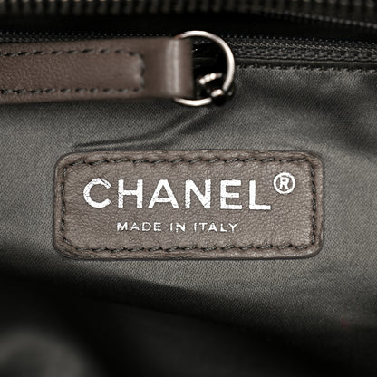Chanel Lambskin Patent Calfskin Brooklyn Patchwork Hobo Black 6 of 11