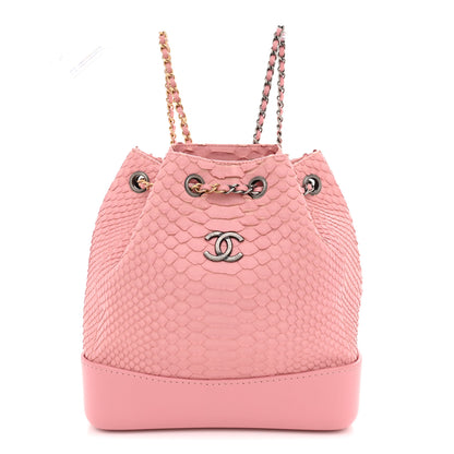 Chanel Snakeskin Small Gabrielle Backpack Light Pink 1 of 11