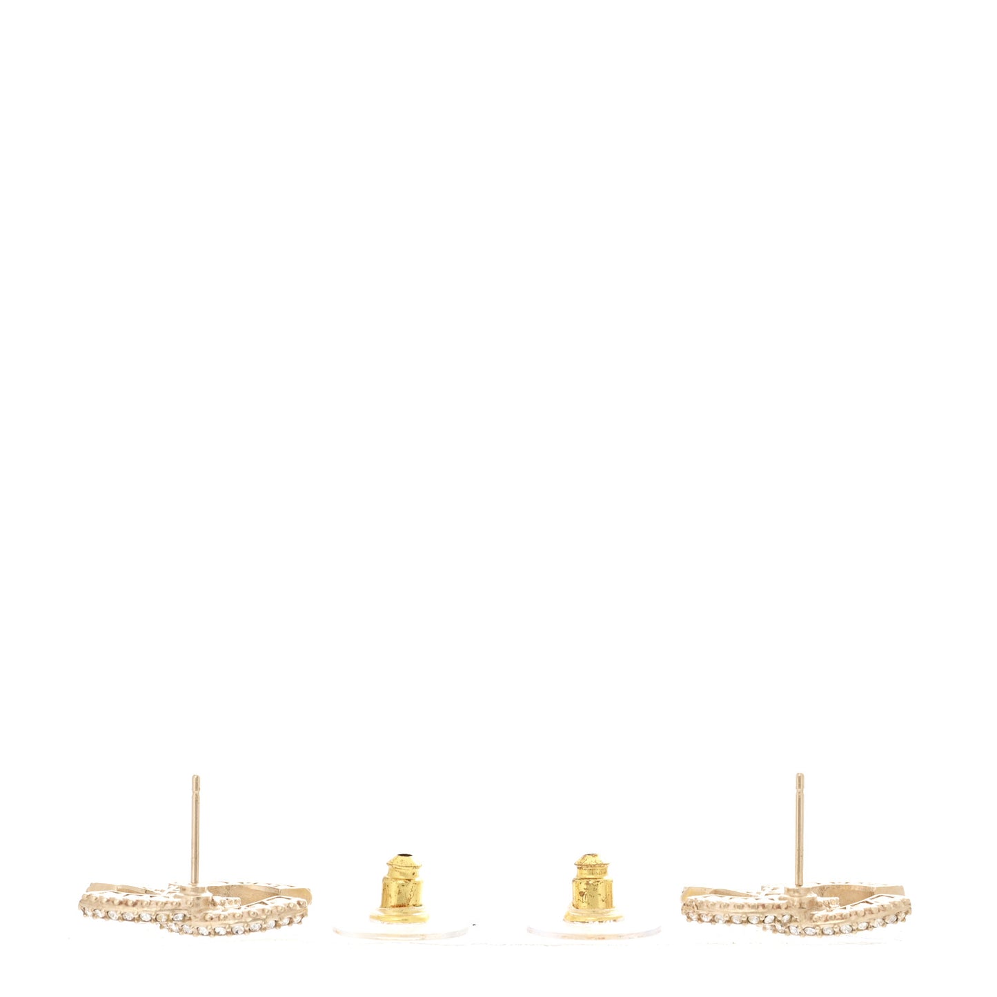 Crystal Timeless CC Earrings Light Gold
