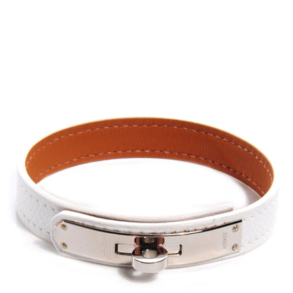 Hermes Epsom Kelly Single Tour Bracelet White L 1 of 5