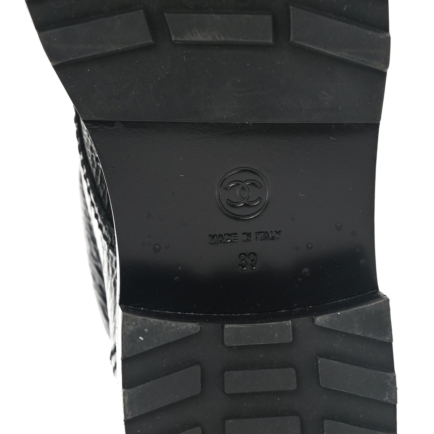 Shiny Calfskin Velvet Pearl Combat Short Boots 39 Black
