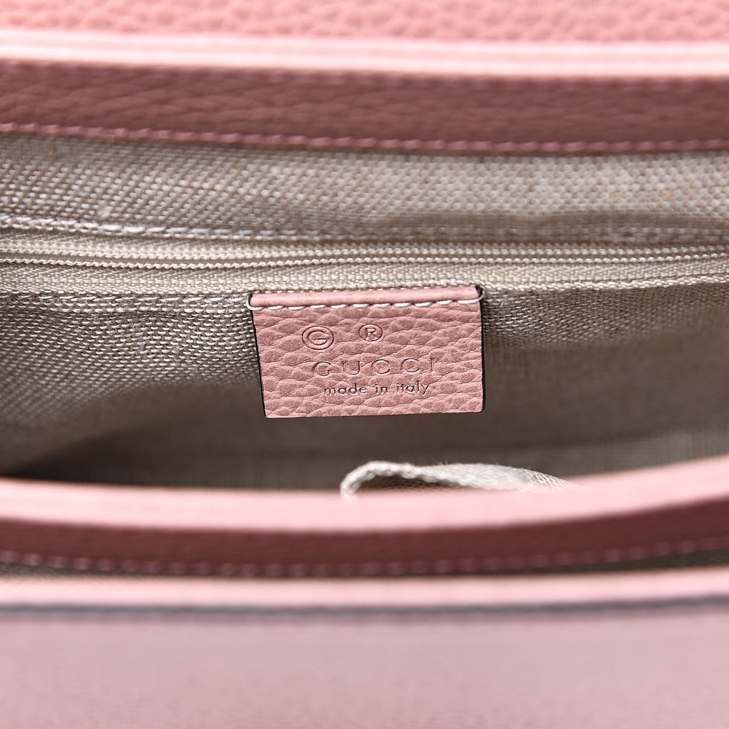 Dollar Calfskin Interlocking G Top Handle Shoulder Bag Soft Pink