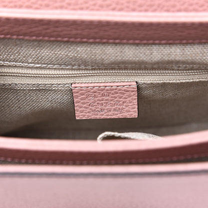 Gucci Dollar Calfskin Interlocking G Top Handle Shoulder Bag Soft Pink 6 of 9