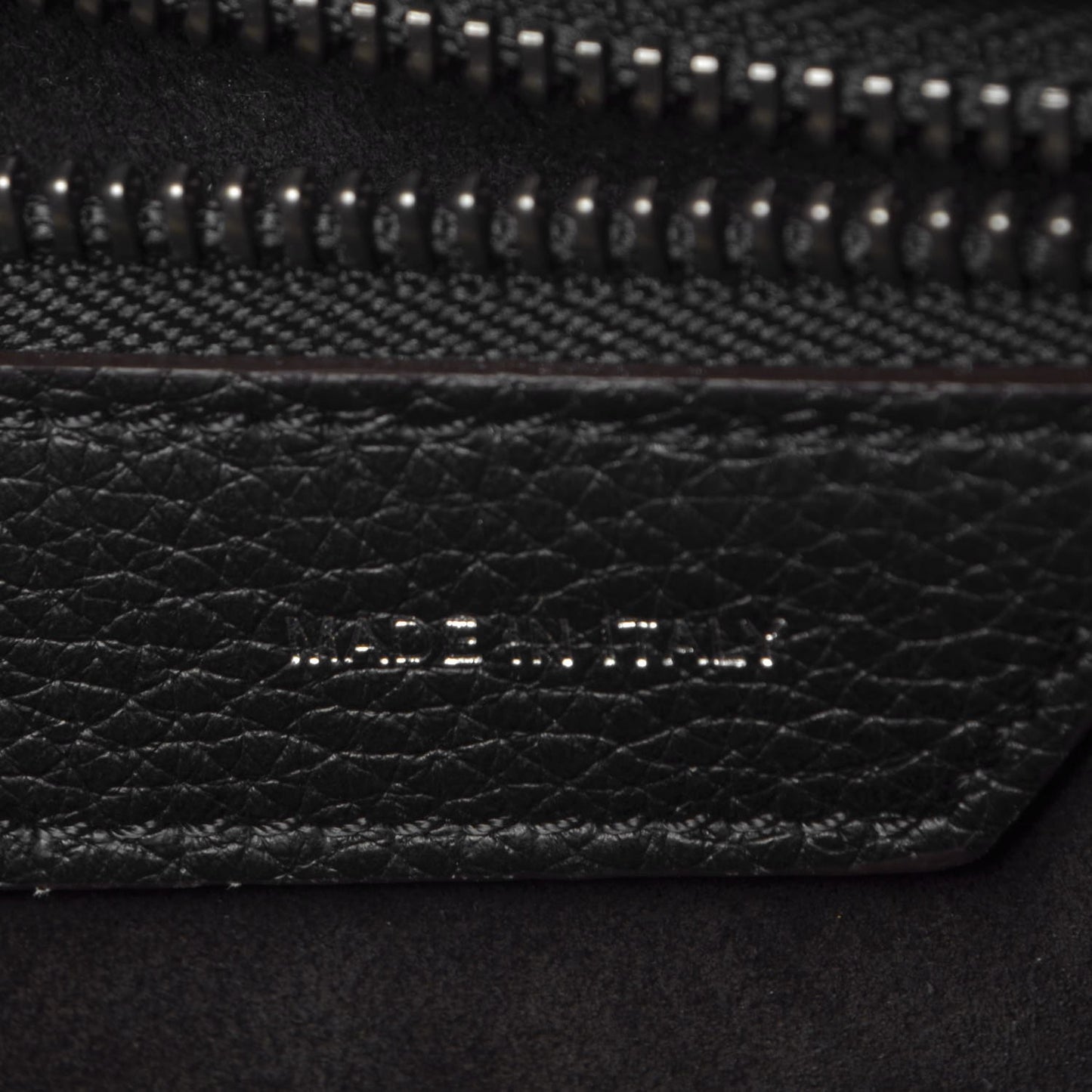 Drummed Calfskin Mini Luggage Black