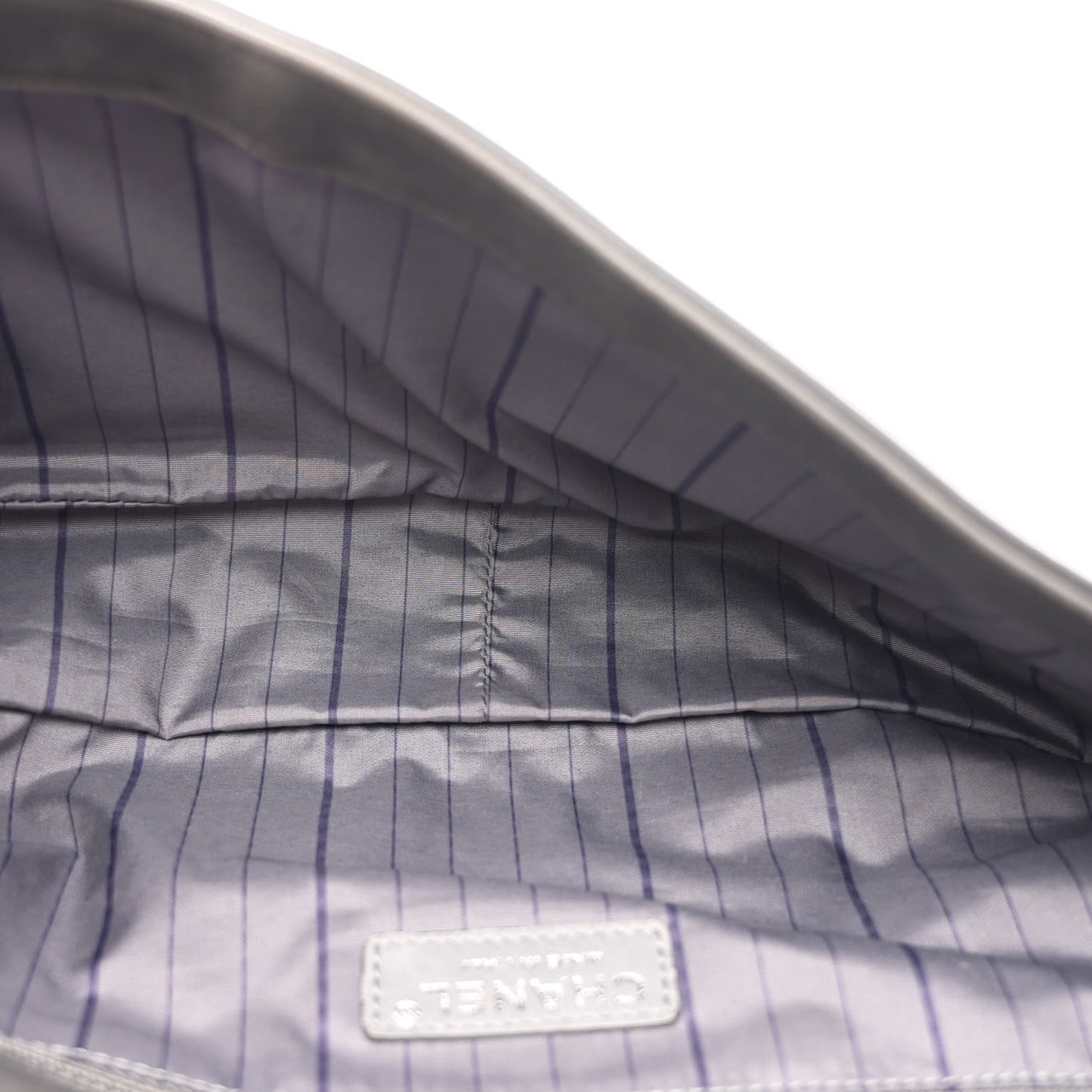 Lambskin Studded CC East West Flap Grey