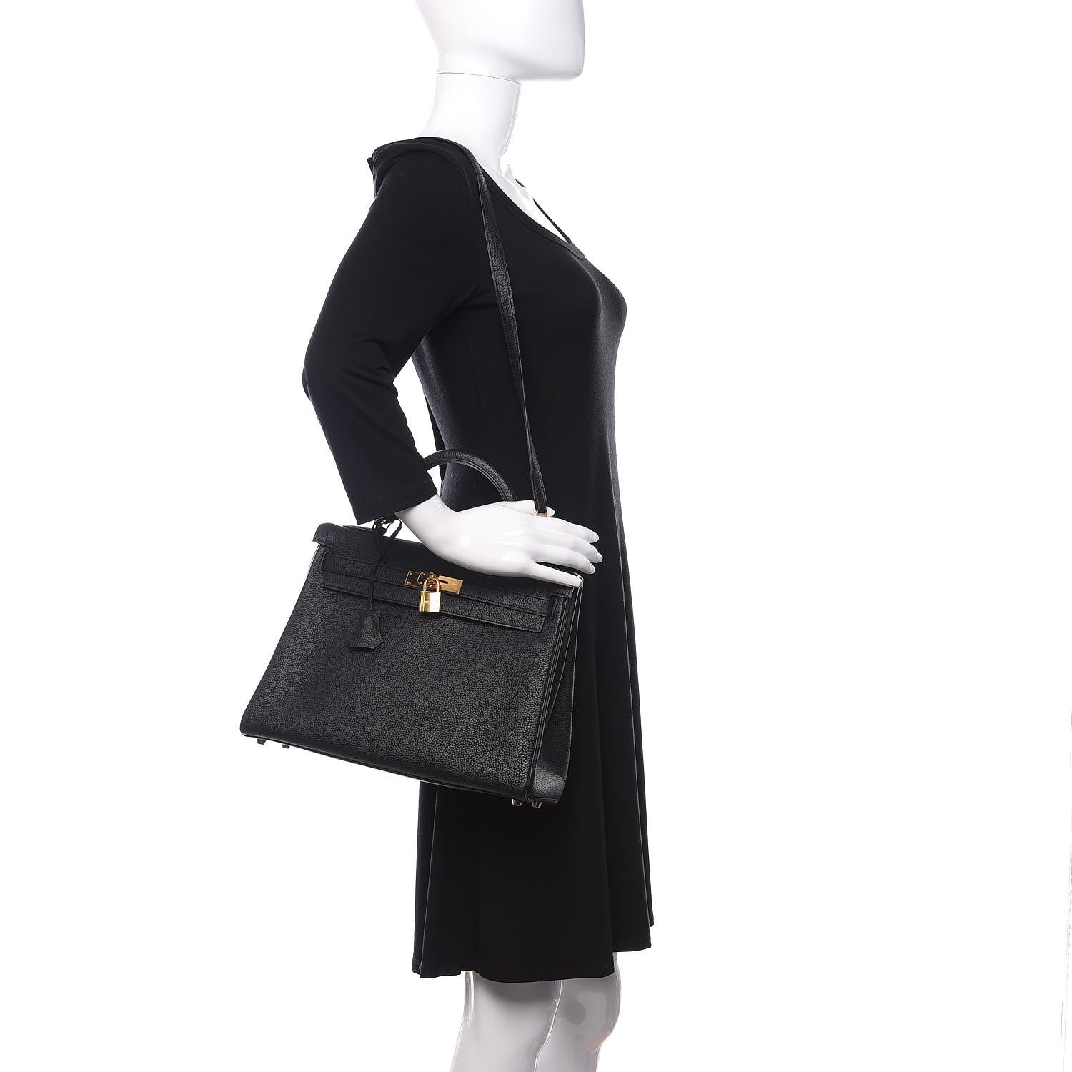 Hermes Togo Kelly Retourne 32 Black 2 of 11