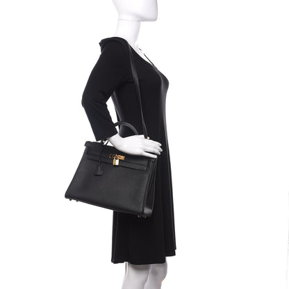 Hermes Togo Kelly Retourne 32 Black 2 of 11