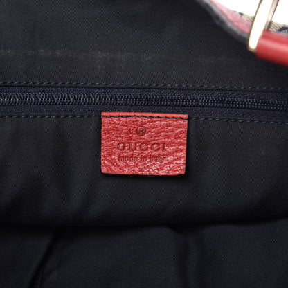 Gucci Monogram Small Abbey Tote Navy Red 8 of 10