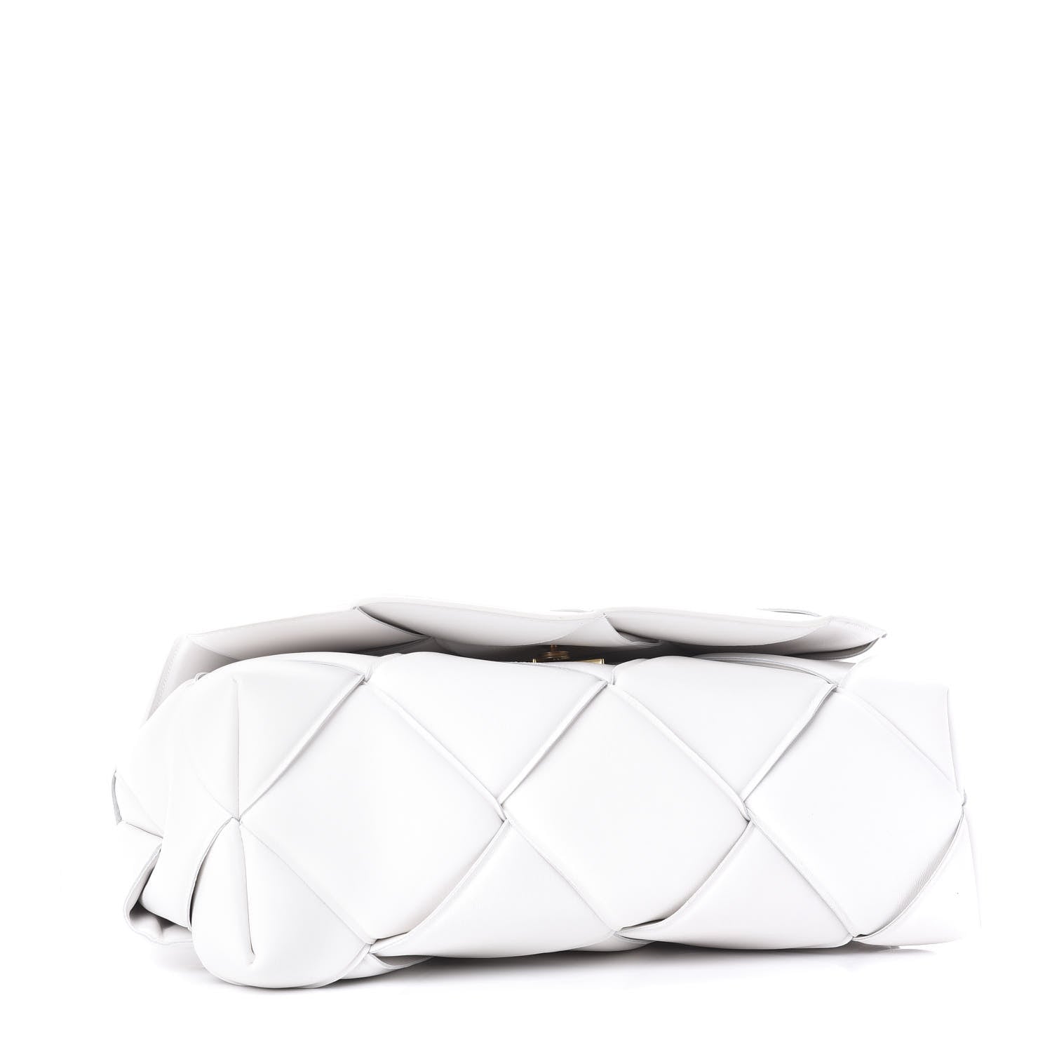 Bottega Veneta Nappa Intreccio Padded Top Handle Shoulder Bag White 5 of 11