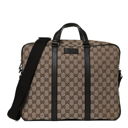Gucci Monogram Briefcase Dark Brown 1 of 15