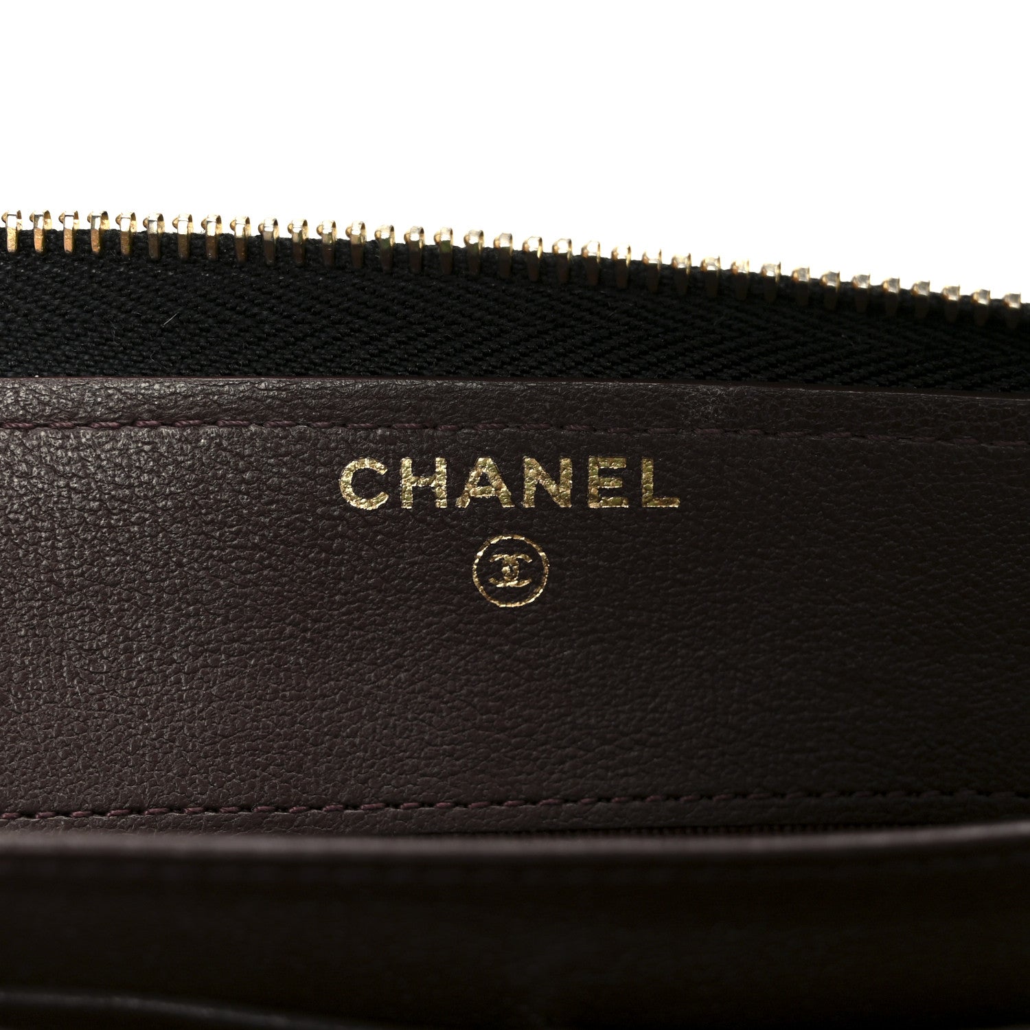 Chanel Lambskin Quilted Large Gusset Zip Around Wallet Black 6 of 9
