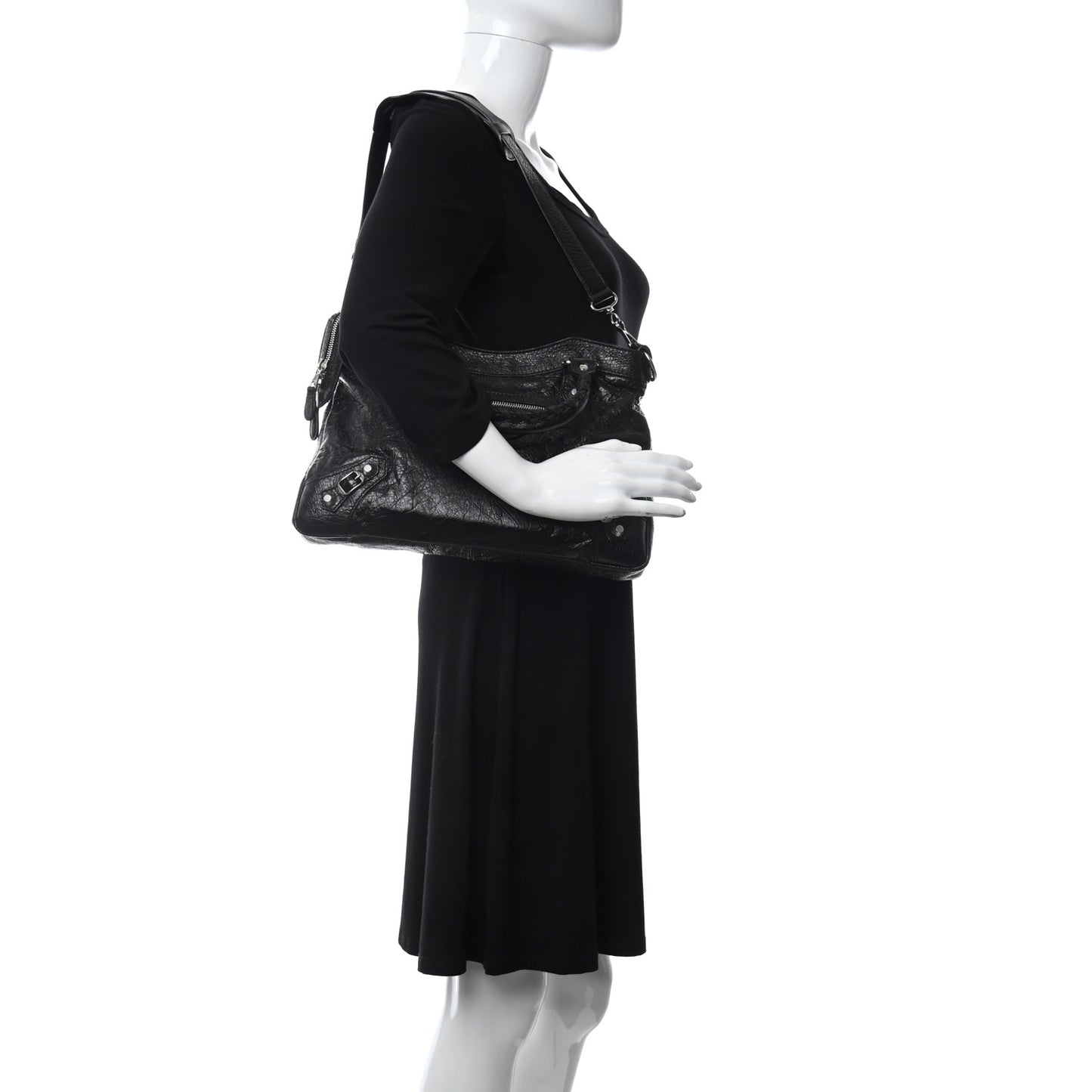 Agneau Giant 12 Silver Hardware Town Black