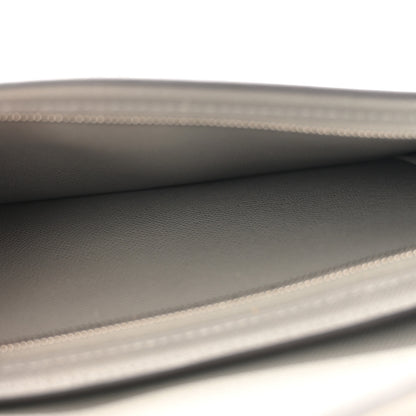 Hermes Madame Calfskin Kelly Pocket Long Wallet Gris Meyer 6 of 9